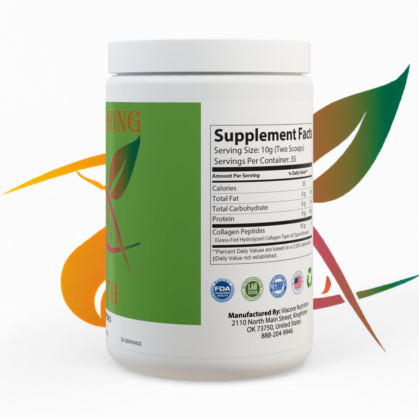 Astonishing Health Collagen Peptides Type I & III Supplement (350g, 12.3oz)