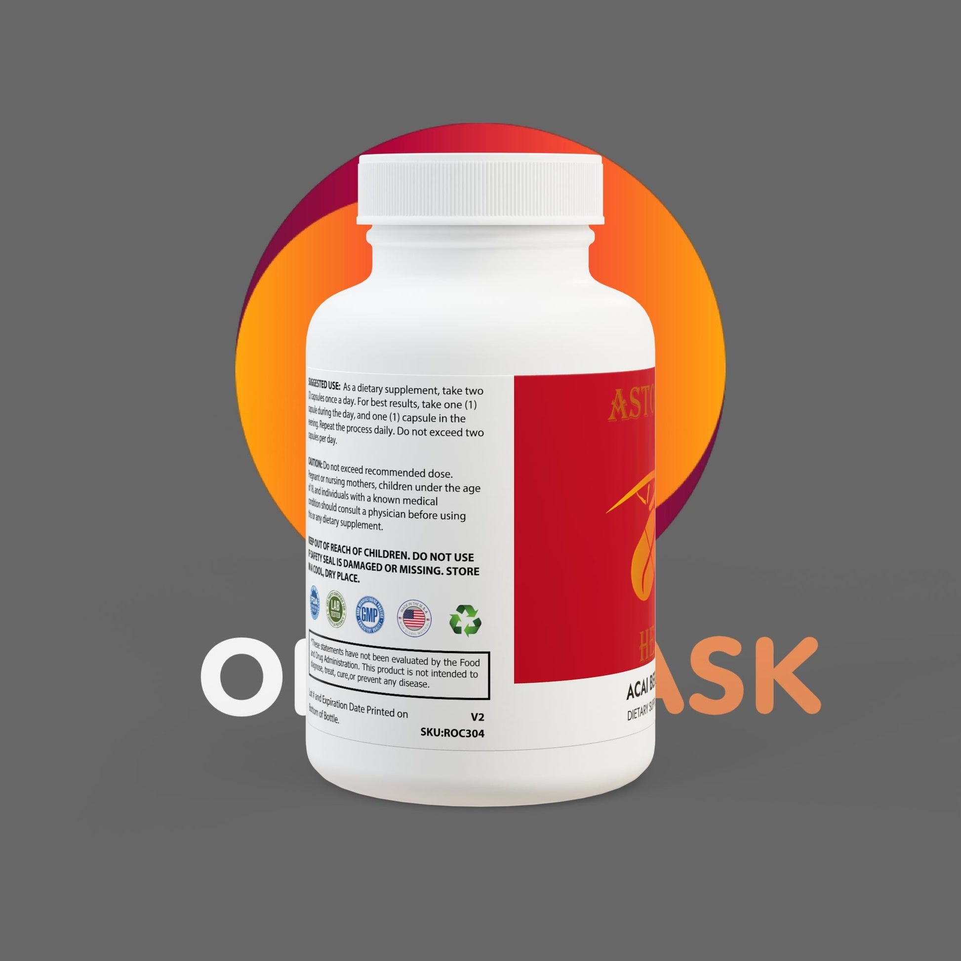 Astonishing Health Acai Berry Complex Supplement (60 Capsules) Printify