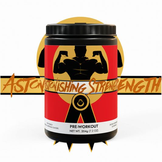 Astonishing Strength Pre-Workout Supplement, Fruit Punch (204g, 7.1oz) Printify