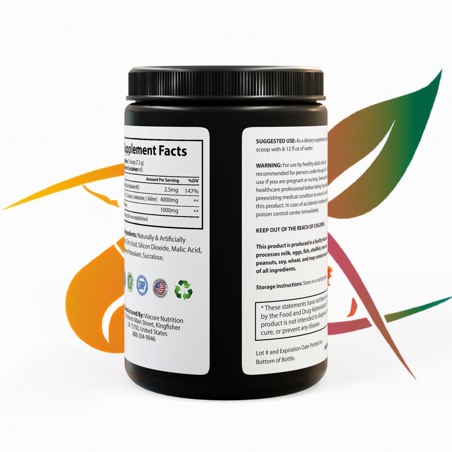 Astonishing Strength BCAA Supplement, Watermelon (325g, 11.46oz, 45 servings) Printify