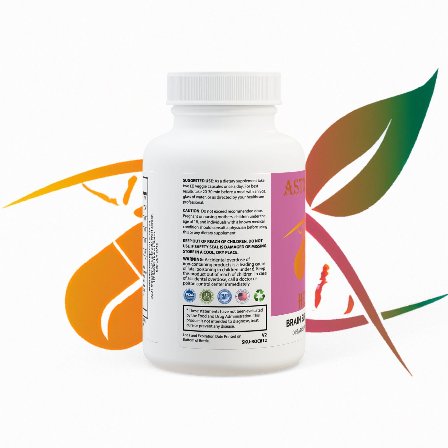 Astonishing Health Brain Support Complex Supplement (60 Capsules)