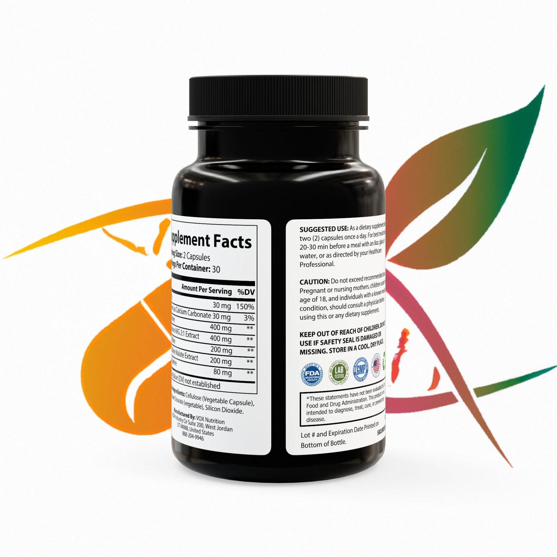 Astonishing Health L-Arginine Supplement (60 Capsules) Printify