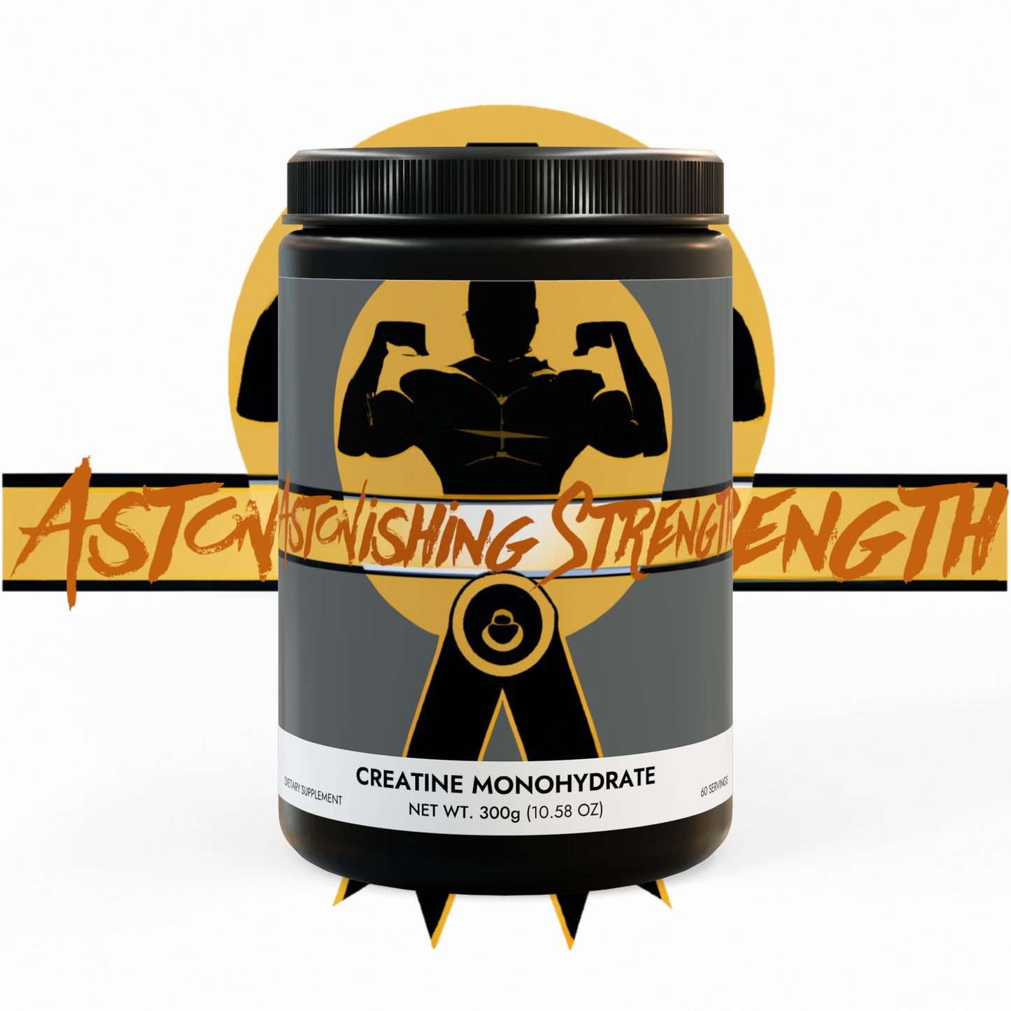 Astonishing Strength Creatine Monohydrate Supplement (300g, 10.58oz) Printify