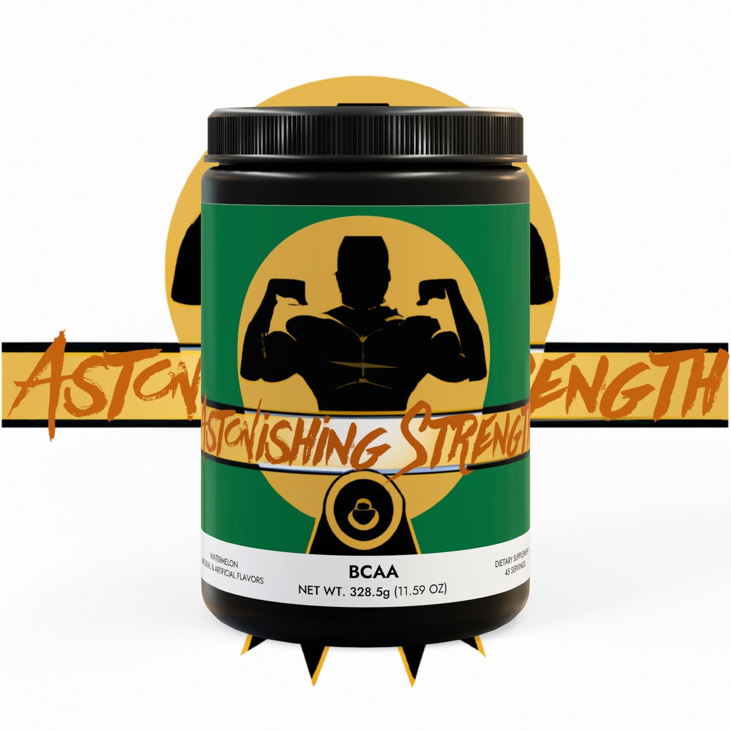 Astonishing Strength BCAA Supplement, Watermelon (325g, 11.46oz, 45 servings) Printify